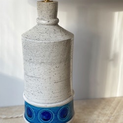 Bitossi for Bergboms White & Blue Large Ceramic Table Lamp.