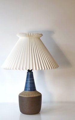 Søholm Danish Modern Blue and Brown Ceramic Table Lamp. 1970s.