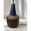 Søholm Danish Modern Blue and Brown Ceramic Table Lamp. 1970s.