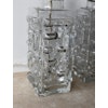 Pair of Pukeberg Clear Glass Table Lamps, Swedish Modern 60's