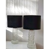 Stilarmatur pair of Table Lamps Clear Glass. 1960s.