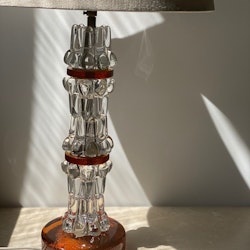 Stacked Crystal Lamp, attributed to Orrefors. 1960s.