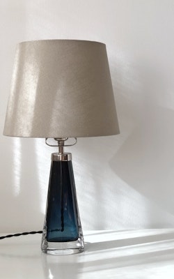 Orrefors Blue Table Lamp RD-1566 by Carl Fagerlund