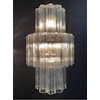 Murano Wall Sconce 'TUBULAR' clear glass