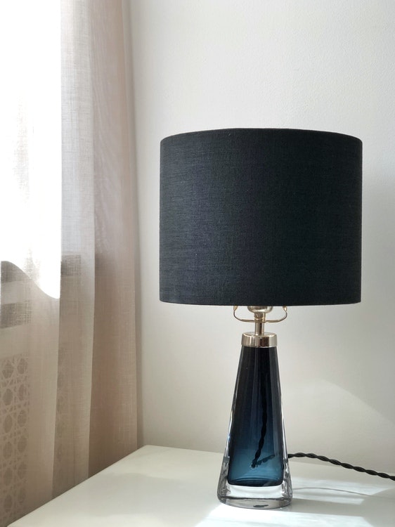 Orrefors Blue Table Lamp RD-1566 by Carl Fagerlund