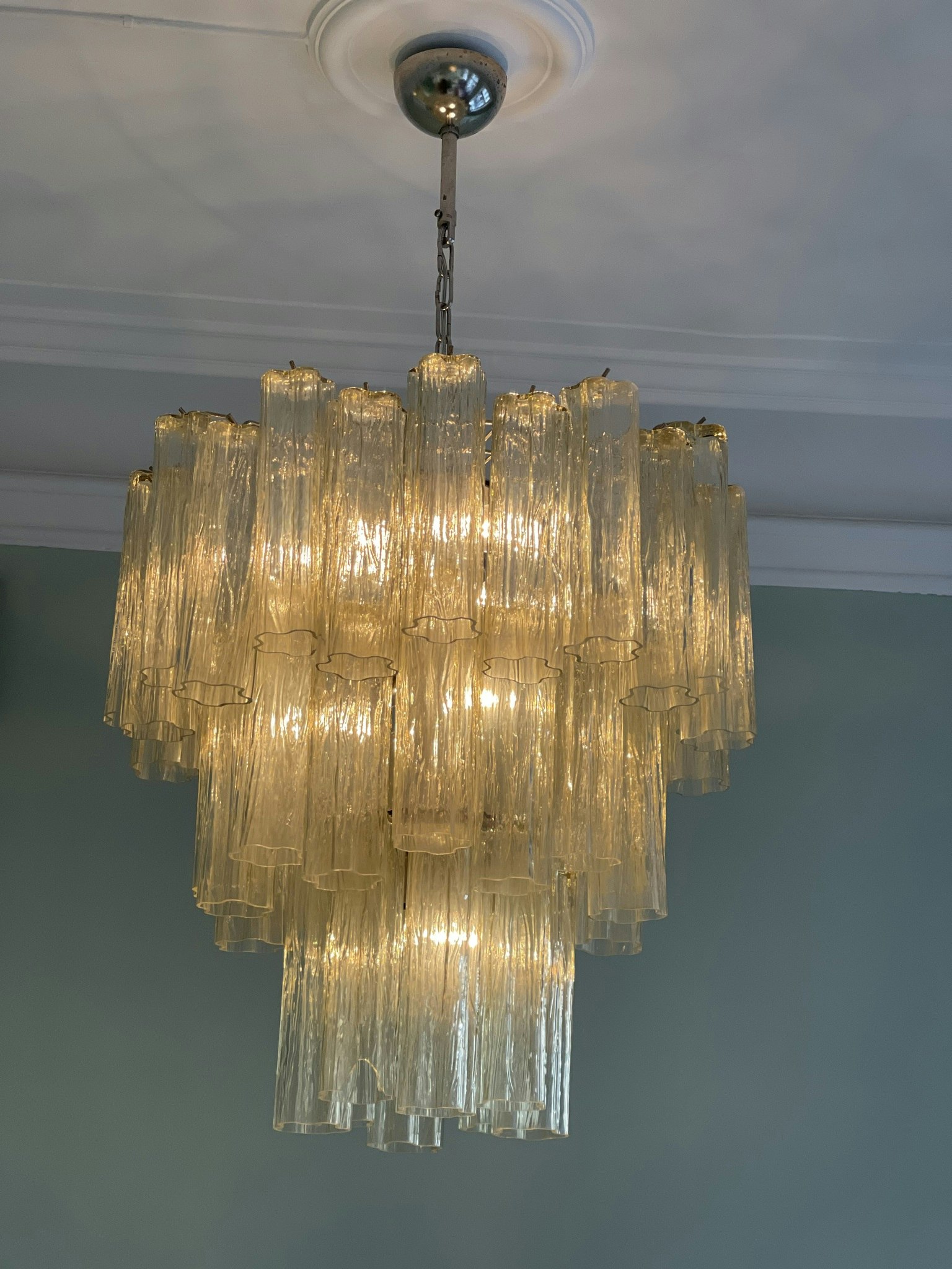 Murano Chandelier • TUBULAR • DIAMOND • honey.