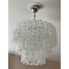 Murano Chandelier •CYLINDER • clear glass.