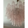 Murano Chandelier • TUBULAR • medium • pink.