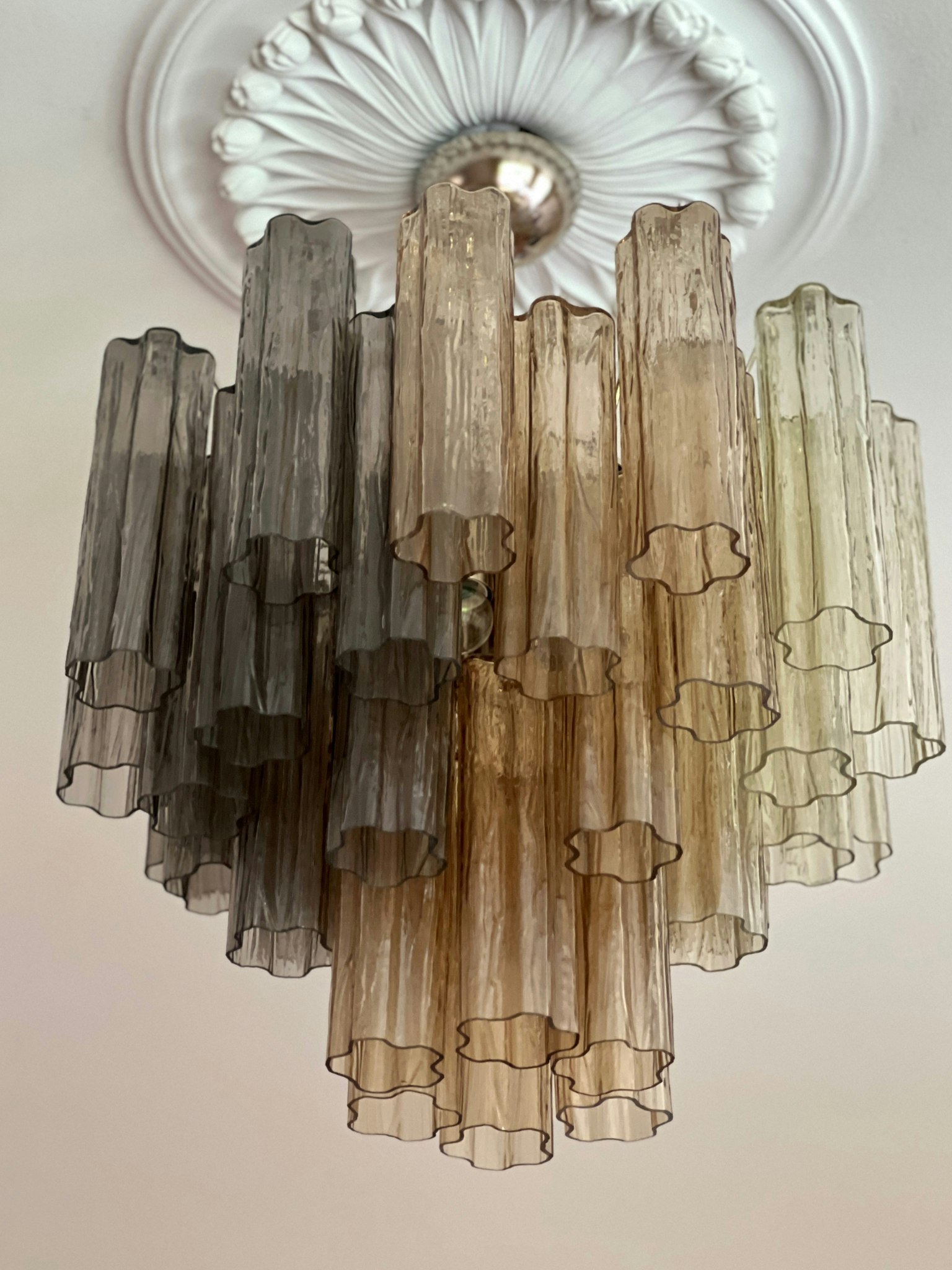 Murano Chandelier • TUBULAR• MEDIUM • ombre.