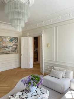 Murano Chandelier • TUBULAR • XXL • clear glass
