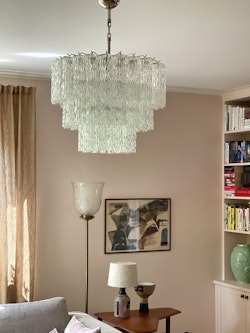 Murano Chandelier •CYLINDER [short] • clear glass