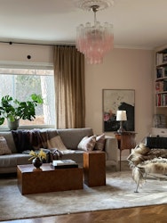 Murano Chandelier • TUBULAR• MEDIUM • pink ombre