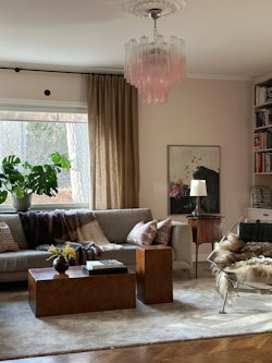 Murano Chandelier • TUBULAR• MEDIUM • pink ombre