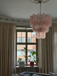 Murano Chandelier DIAMOND in pink.