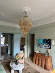Huge Murano Chandelier 'GIANT' • sand toned glass