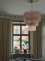 Murano Chandelier • DIAMOND • pink.
