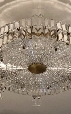 Mid-century Modern Orrefors Large Chrystal Chandelier