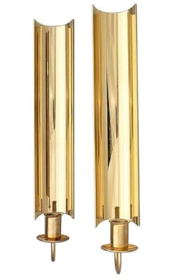 Pair of Brass Wall Candlesticks, Reflex by Pierre Forsell for Skultuna