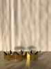 Pierre Forssell trio Brass Candleholders "Kronan" by Skultuna