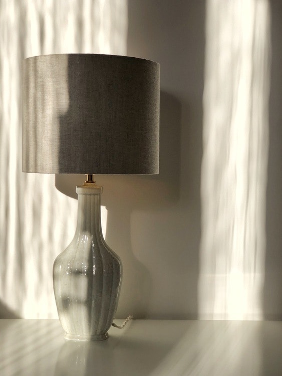 Gunnar Nylund Sculpural Formed "Chamotte" Table Lamp by Rörstrand