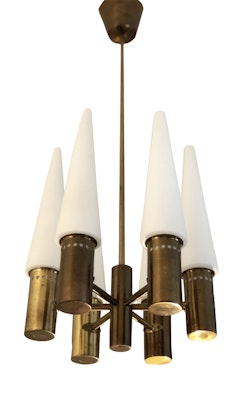 Hans-Agne Jakobsson 6-armed Chandelier by Markaryd