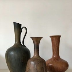 Gunnar Nylund set of Brown Stoneware Vessels for Rörstrand