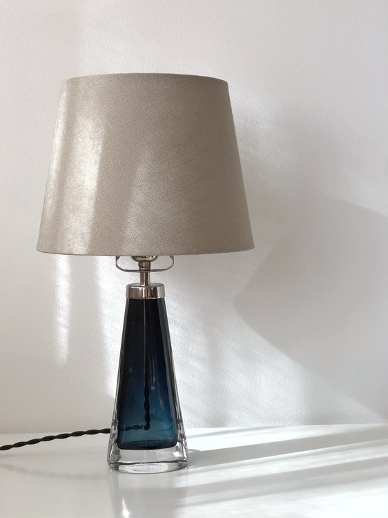 Orrefors Blue Table Lamp RD-1566 by Carl Fagerlund