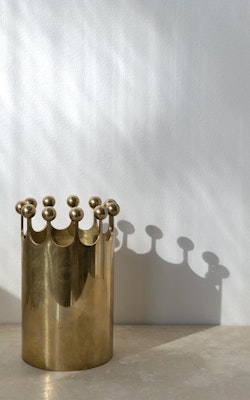 Skultuna Brass Vase 'Kronvas' design by Pierre Forssell