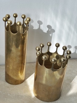Skultuna Brass Vase 'Kronvas' design by Pierre Forssell