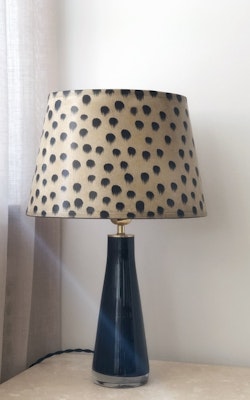 Orrefors Table Lamp Black Thick Glass