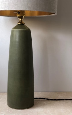 Palshus Green Stoneware Table Lamp. 1960s.