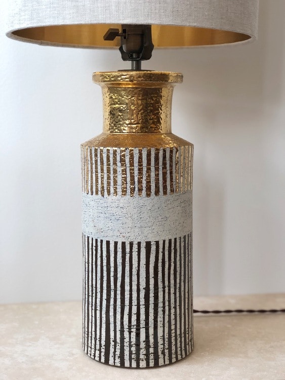 Bitossi for Bergboms Scandi Modern Ceramic Table Lamp. 60s.