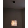 Orrefors pendant with textured glass panels.