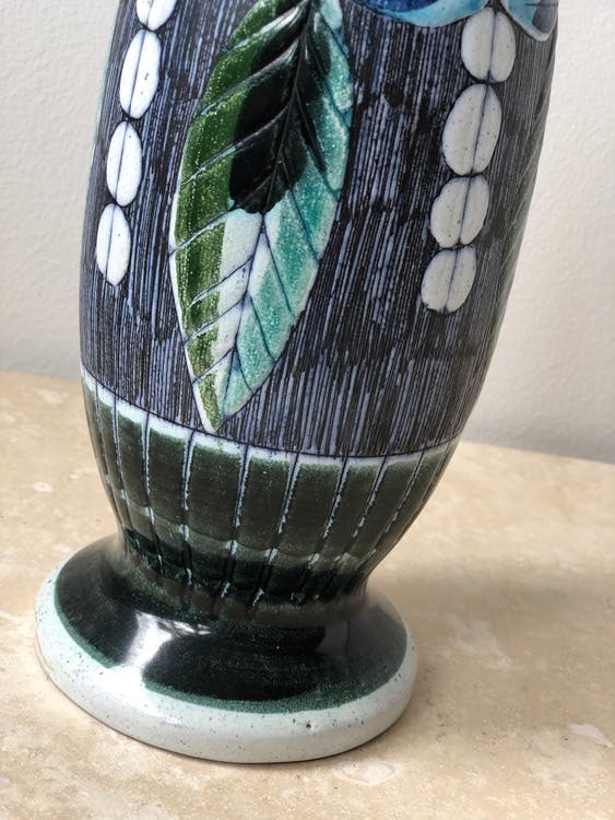 Midcentury Colorful Ceramic Lamp by Tilgman Keramik, 1960s.