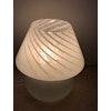 White Mushroom Table Lamp in the style of Murano 1970s.