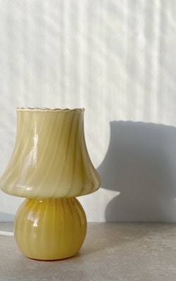 Yellow Murano Mushroom Table Lamp. 1970s.