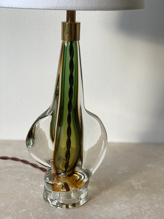 Italian Modern Murano Glass Table Lamp. 1970s.