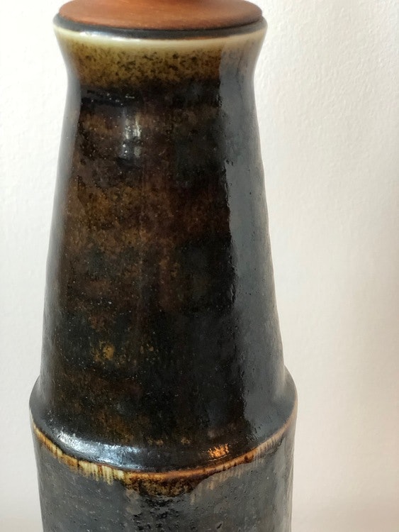 Carl-Harry Stålhane Large Stoneware Table Lamp for Rörstrand. 1960s.