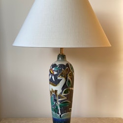 Colorful Large Ceramic Table Lamp by Tilgmans Keramik, 1960s.
