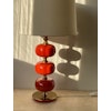 Stilarmatur Table Lamp in Brass and Red Glass. 1960s.