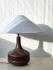 Désirée Stentøj Brown Ceramic Lamp. 1960s.