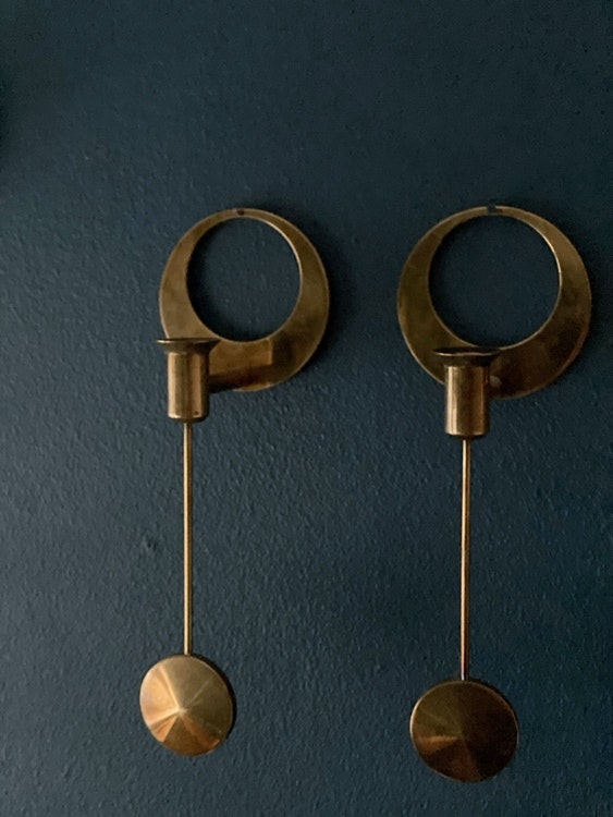 Set of two Wall Hanged Candlestick by Kolbäck, Sweden.
