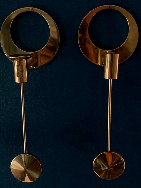 Set of two Wall-Fixed Candlestick by Kolbäck, Sweden.