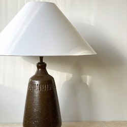 Yngve Blixt Brown Ceramic Table Lamp. 1965.