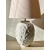 Anna-Lisa Thomson White Ceramic Table Lamp for Upsala-Ekeby. 1940s.