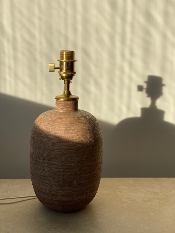 Upsala-Ekeby Ceramic Table Lamp by Greta Runeborg. 1930s.