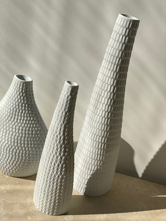 Stig Lindberg set of 3x 'Reptil' Ceramic Vessels by Gustavsberg, 1953.