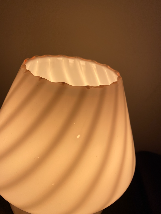 Murano Glass Pink Mushroom Table Lamp, 1970s