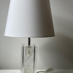 Pukeberg Pair of Clear Glass Squared Table Lamps