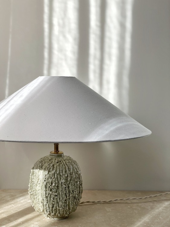 Gunnar Nylund "Chamotte" Mint Table Lamp for Rörstrand